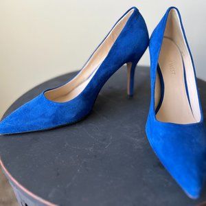 Blue Suede Pump Nine West Size 9